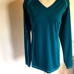 Land’s End V neck pullover teal Medium